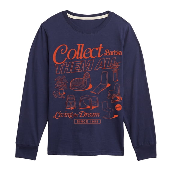 Barbie - Furniture - Youth Boys Long Sleeve Graphic T-Shirt