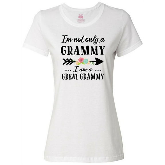 Inktastic I'm Not Only a Grammy I'm a Great Grammy with Flowers Women's T-Shirt