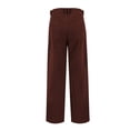 thumbnail image 6 of GXIPO Corduroy Pants Women Casual Mid-Rise Straight Leg Fall Winter Button Down Work Trousers Cropped Ankle Pants Coffee 2XL, 6 of 8