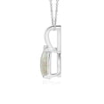thumbnail image 2 of Angara Natural Opal Necklace - Pear Shaped Opal Pendant Necklace in 925 Sterling Silver for Women (Size-8x6mm) - October Birthstone Jewelry | 925 Sterling Silver Necklace, 2 of 11