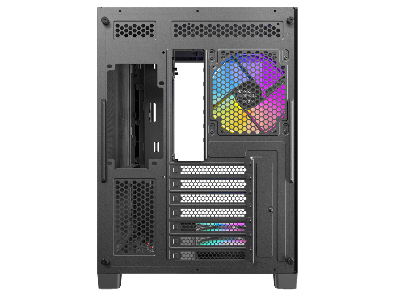 Antec C5 CURVE ARGB Mid-Tower ATX PC Case - C5 Curve ARGB - 7 x 120 mm ARGB PWM Fans Included - Type-C 3.2 Gen 2 Port - Seamless Tempered Glass Front & Side Panels - 360 mm Radiator Support