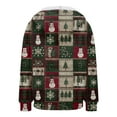 thumbnail image 7 of larppty Christmas Full Zip Up Hoodies for Women Casual Long Sleeve Tops Hooded Jacket Pullover Sweatshirts Winter Outfits (Dark Green, XXL), 7 of 7
