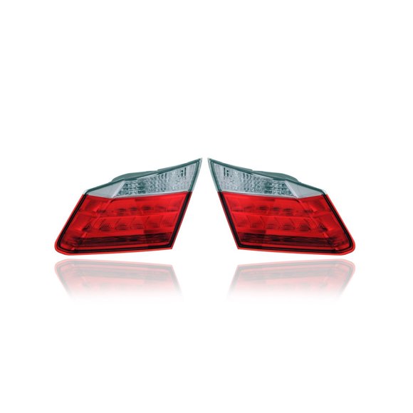 Tail Light Assembly - Compatible/Replacement for '13-15 Honda Accord Sedan, 14-15 Hybrid EXL/Touring - Inner On Trunk Lid, LED - Pair, Left Driver + Right Passenger Set - 34150T2AA11, 34155T2AA11