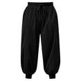 thumbnail image 2 of Sweatpants for Men 2026 Summer Solid Color Pant Casual Elastic Waist Drawstring Trousers Boho Yoga with Pockets Pants, 2 of 9