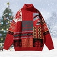 thumbnail image 2 of Winter Sweaters for Women Sweater Coat Featuring Relaxed Fit Bear Design For Autumn Winter Couples Fashion Knitwear Ugly Christmas Sweaters, 2 of 3