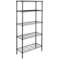 thumbnail image 2 of Black Metal Shelving Unit, UHOMEPRO 5-Tier Heavy Duty Height Adjustable Kitchen Storage Shelves, Wire Shelving for Home, Wire Storage Racks for Garage Office kitchen, 35"L x 14"W x 70"H, W1267, 2 of 5