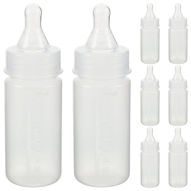 8 biberones desechables con tetina, 100 ml, portátiles, con báscula, para bebés y recién nacidos.