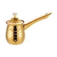thumbnail image 2 of fastboy Turkish Pot Stainless Turkish Coffee Cups Hand Cups For Coffee And Tea Set Of Coffee Cups 12 Pieces Gold 400ml, 2 of 6
