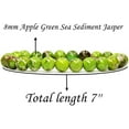 thumbnail image 2 of Green Sea Sediment Jasper Gemstone 8mm Round Beads Stretch Bracelet 7" Unisex, 2 of 4