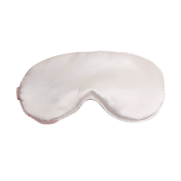 Silk Sleep Eye Mask & Blindfold with Elastic Strap/Headband,Soft Eye Cover Eyeshade for Night Sleeping,Travel,Nap-White