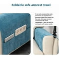 thumbnail image 4 of SUSIELADY Chenille Sofa Armrest Covers with Storage Pockets, Non Slip Couch Arm Covers Organizer for Remote Control and Phone, Furniture Protector Armchair Covers, 24" x 43", Black, 4 of 9