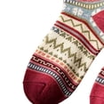 thumbnail image 3 of FAIOROI Socks for Women Vintage Fair Isle Crew Sock Warm Thick Winter Soft Cozy Printed, 3 of 6