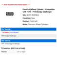 thumbnail image 2 of Front Left Wheel Cylinder - Compatible with 1970 - 1972 Dodge Challenger 1971, 2 of 2
