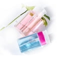 thumbnail image 3 of Press Bottle Makeup Remover Storage Container Cosmetic Removal Fluid Plastic Press Bottle, Rose Red, 100ml, 3 of 9