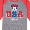 thumbnail image 3 of Disney - Americana - Minnie USA - Toddler And Youth Raglan Graphic T-Shirt, 3 of 6