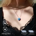 thumbnail image 2 of Leafael Necklaces for Women, Infinity Love Heart Pendant with Rainbow Blue Birthstone Crystal for September, Jewelry Gifts for Wife, Silver Plated 18 + 2 inch Chain, Birthday Gift for Mom Girls Her, 2 of 6
