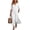 White, variant on Ayolanni Dresses for Women 2026 Babydoll 3/4 Sleeve V Neck A-Line Maxi Dresses Button Down Beach Solid Hawaii Long Dress with Pockets Black L