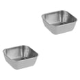 thumbnail image 2 of 2 Bandejas Para Servir Cestas De Almacenamiento De Cocina De Acero Inoxidable Para Barbacoa Hogar Plata, 2 of 9