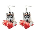 thumbnail image 2 of Fiudx Pendientes de Cachorro, Adorables Joyas con Temática Canina, Diseño En Forma de Corazón con Detalles Rojos, Un Regalo Conmemorativo Significativo para Amantes de Los Perros, Ideal para Cumpleañ, 2 of 4