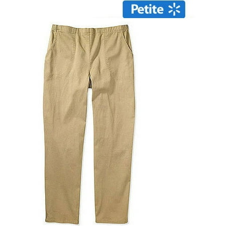 Just My Size Women's Plus Size Pull on Stretch Woven Pants, Also in Petite