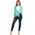 thumbnail image 2 of Sakkas Warm Iris Super Soft Pashmina Shawl / Scarf with Fringes - Turq - One Size Regular, 2 of 5