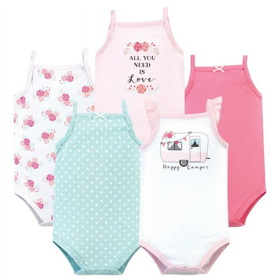 Hudson Baby Sleeveless Bodysuits, 5-Pack, Preemie-24 Months