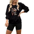 thumbnail image 1 of HUITKMM Winter Sweaters Women’S Football Print Oversized Hoodie – Relaxed Crew Neck Sweatshirt 4052 S, 1 of 4