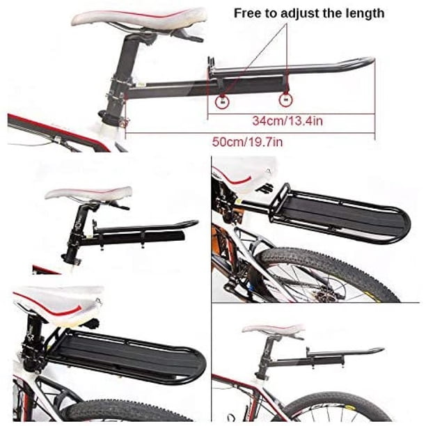 Porte-Bagages Vélo Alliage Aluminium Réglable - Verrouillage Rapide, Charge 15-20kg