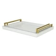 thumbnail image 3 of Home Decorative Lusan Silver Linen Patterned Vinyl Tray Set, 3 of 6