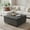 Dark Gray, variant on Bexfil Large Square Storage Ottoman, Coffee Table Storage Ottoman, Tufted Upholstered Oversized Square Ottoman for Living Room, Grey