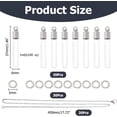 thumbnail image 2 of Hobbspring DIY 304 Stainless Steel & Glass Bottle Pendant Necklace Making Kits Stainless Steel Color 5~450x1~6mm, 2 of 9