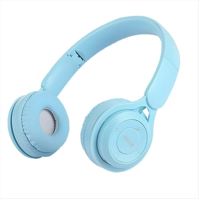 Diadema Auriculares Bluetooth Y08 Auriculares Inalámbricos Bluetooth Auriculares Portátiles Plegables para Niños Azul