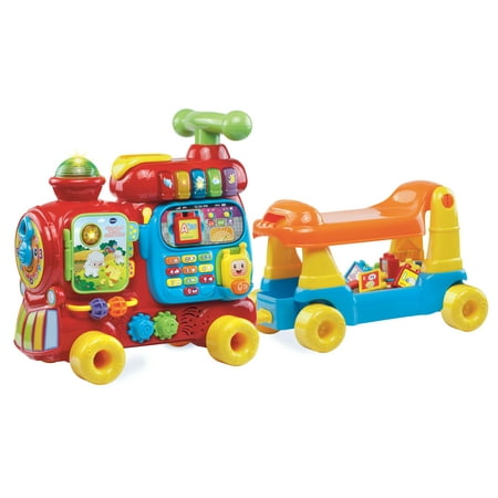 VTech, Sit-to-Stand Ultimate Alphabet Train, Ride-On Train (Best Educational Toys For 6 12 Month Olds)