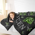 thumbnail image 4 of Homewish Green Fashion Bowknot Bedding Comforter Set for Kids, Hippie Bohemian Damask Twin Comforter Sets, Vintage Style Reversible Bedding Set, Luxury Bedroom Decor, 2pcs, 4 of 8