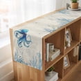 thumbnail image 6 of Table Runners 108 Inches Long Dress Scarves, Blue Octopus Coastal Farmhouse Coffee/Dining/Kitchen Table Runner for Living Room, Coral Summer Beach Nautical Ocean Beige 13x108 Inch, 6 of 9