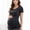 Dark Gray, variant on Round Neck Maternity T-Shirt, Soft Stretchy Ruched Pregnancy Top, Casual Short Sleeve Maternity Tee for All Trimesters, Daily Home Work Pregnant Shirts