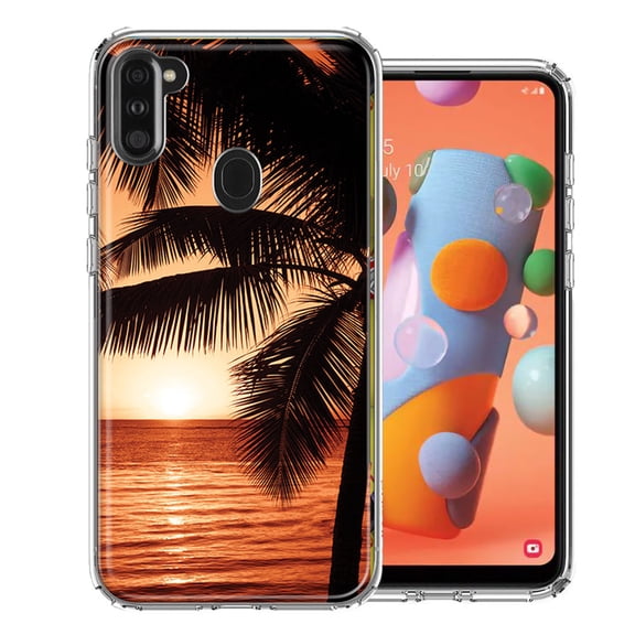 MUNDAZE For Samsung A11 Paradise Sunset Design Double Layer Phone Case Cover