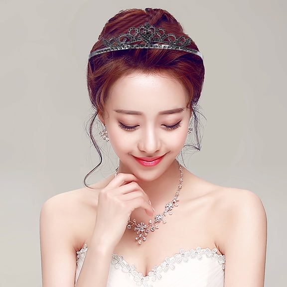 Milisten Wedding Hair Jewelry Rhinestone Hair Barrette, Black Crystal Hair Clip for Bridal Party, Women and Girls, 1 Piece