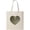 Natural, variant on Metallic Heart Shape Tote Bag - Image by Shutterstock, One Size Cotton Canvas Tote Bag