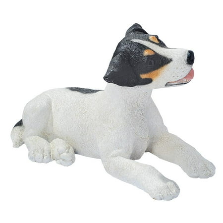 Design Toscano Black & White Jack Russell Puppy Dog Statue