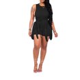 thumbnail image 4 of Txlixc Traje de mujer con chaleco sin mangas de color sólido y pantalones cortos casuales de cuerda de dibujo, con Club Fringe Txlixc moda, 4 of 8
