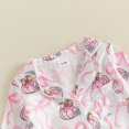 thumbnail image 6 of Cjfdfy Newborn Baby Girl Halloween Satin Pajamas Romper Pumpkin Bow Printed Long Sleeve Furry Trim Jumpsuit Cute Halloween Holiday Fall Winter Sleepwear 0-24 Months, 6 of 9