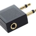 thumbnail image 3 of Juego de 2 adaptadores para auriculares, Metal, 3,5 mm, Negro/Oro, 3 of 5