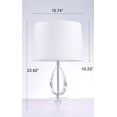 thumbnail image 3 of Pasargad Home Trento Metal & Crystal Table Lamp Lights, White & Clear, 3 of 4
