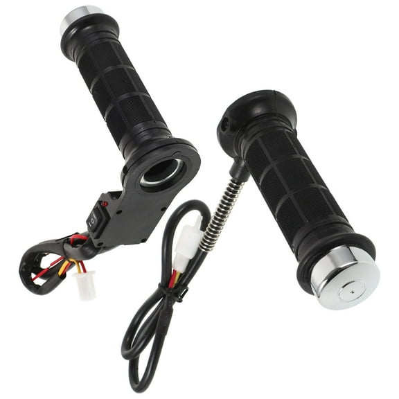 WHAMVOX Heated Motorcycle Grips for Comfortable Rides Easy Installation Stylish Design Black Plastic Rubber 1 Pair