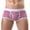 Purple, variant on IYTR Breathable Boxers With Side Openings Mens Boxer Briefs Mid Waist Briefs Stripe Briefs Blue S