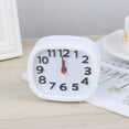 Huaq Simple Square Plastic Alarm Clock Small Desktop Clock Luminous Hour and Minute Hand Kids