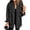 *Black, variant on ClodeEU Women's Fringe Trim Hem Denim Shacket,Oversized Long Sleeve Button Down Jean Shirt Jacket ,Women's Plus L