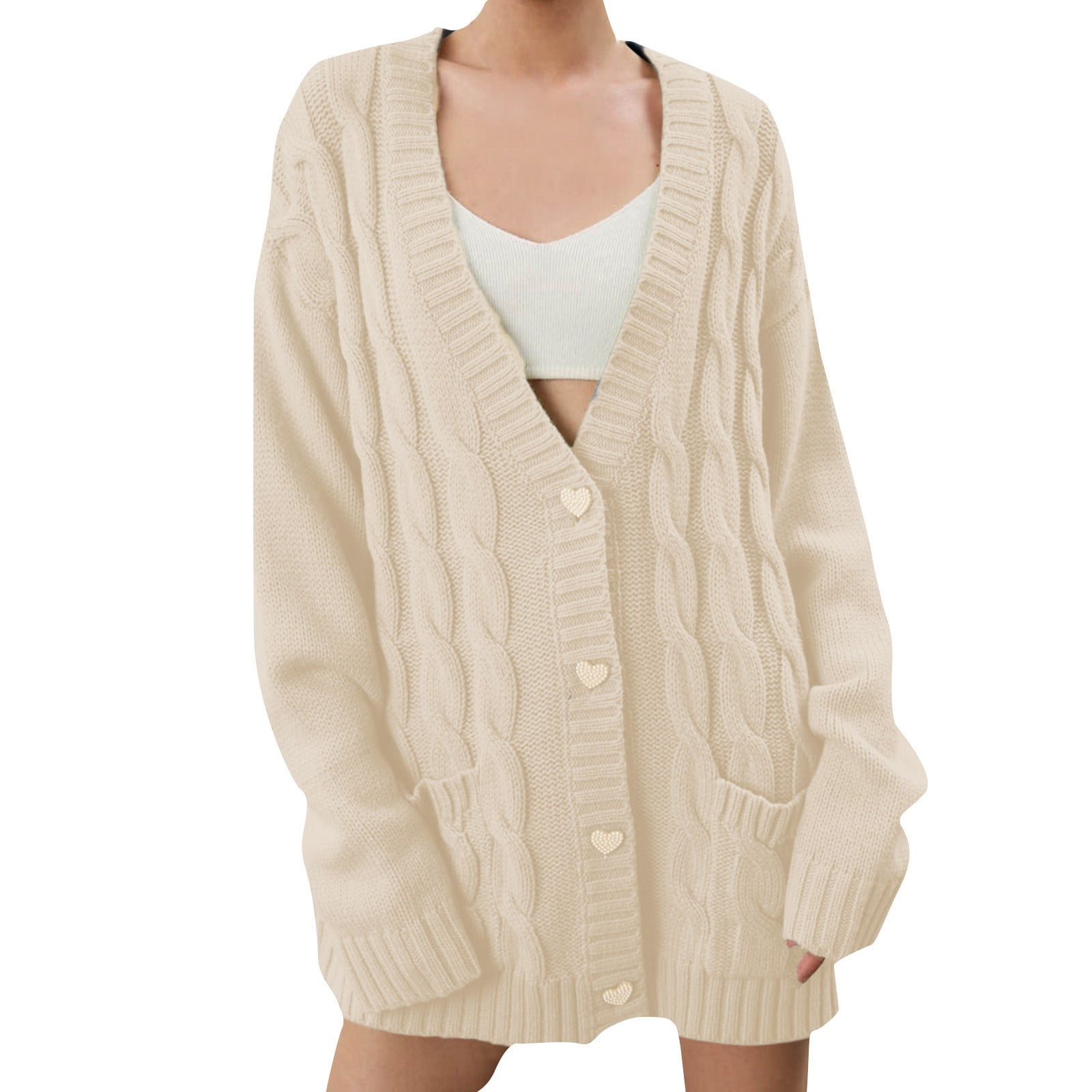 Womens Fitted Waist Cardigan