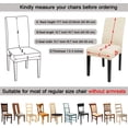 thumbnail image 3 of 4 Pcs Dining Chair Slipcover,High Stretch Removable Washable Chair Seat Protector Cover for Home Party Hotel Wedding Ceremony (Beige White), 3 of 9